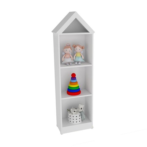 Casinha Organizadora de Brinquedos Infantil Amanda 100% MDF WoodCore
