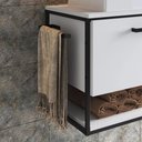 Ver imagem 3 de Gabinete de Banheiro Suspenso 80cm para Cuba Yuri Branco Z54 - Mpozenato