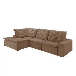 Sofá Hércules Veludo 2 Módulos 80cm B25cm+chaise 130cm Meu Sofá Online - 2