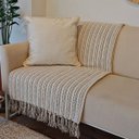 Ver imagem 2 de Manta Decorativa Tear Artesanal Prisma Listrada Gaia 1,20 X 2,00