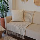 Ver imagem 5 de Manta Decorativa Tear Artesanal Prisma Listrada Gaia 1,20 X 2,00