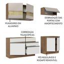 Ver imagem 5 de Armário de Cozinha Compacta 200cm Rustic/Branco/Crema Glamy Madesa 07