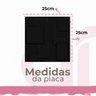 20 Placas PVC 3d Revestimento de Parede Decorativa Cadre Alto relevo Preto Quarto Sala Cozinha 25cm  - 3