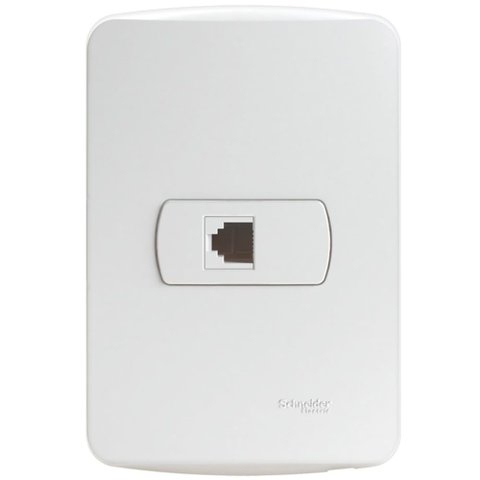 Conjunto Tomada Rj11 2 Fios Branco Miluz - S3b64900 - Schneider Conj.tomada Rj11 (2fios) Pl/br S3b64