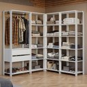 Ver imagem 1 de Guarda-roupa Closet Modulado 2 Gavetas 247 Cm Valencia Madesa