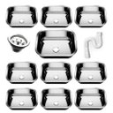 Ver imagem 1 de 10 Cubas Pia Inox N0 40x34x14 Aço 430 Cozinha As Atacado Kit