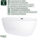 Ver mais imagens de Kit Banheira Imersao Freestanding Luxo 1.50m C/ Mist Cromado