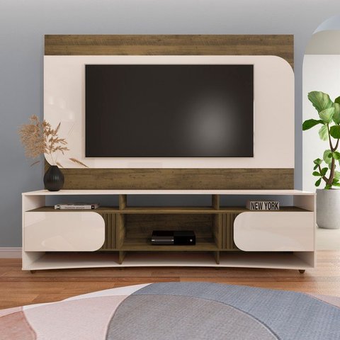 Conjunto Sala Elegance:rack 4501 + Painel 4507