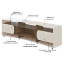 Ver imagem 3 de Conjunto Sala Elegance:rack 4501 + Painel 4507