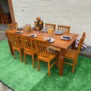 Ver imagem 6 de Mesa Madeira de Demolição 2m x 90cm com 8 Cadeiras Bh Sudeste Rústico