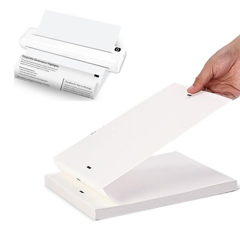 Papel Termico A4 100 Folhas Impressora Termica Bluetooth Nota Arquivo Processo Advogado Lista Escrit