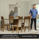 Ver imagem 5 de Conjunto Sala de Jantar Mesa Tampo de Vidro 6 Cadeiras Crema/rustic/bege Francine Madesa