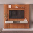 Ver imagem 1 de Conjunto Painel Union + Nicho Union Painel 234 cm Nicho Off White 2 Gavetas Mavaular