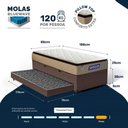 Ver imagem 4 de Cama Box Baú + Colchão Gazin de Molas Ensacadas Pillow Top Air Pro + Auxiliar de Espuma Solteiro