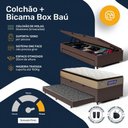 Ver imagem 5 de Cama Box Baú + Colchão Gazin de Molas Ensacadas Pillow Top Air Pro + Auxiliar de Espuma Solteiro