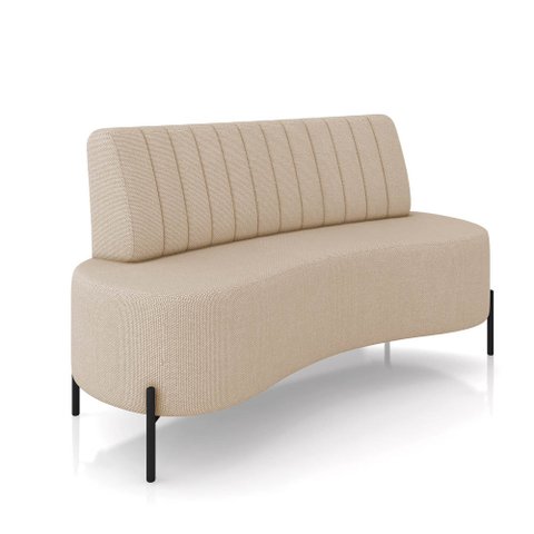 Sofá 2 Lugares Living 135cm Pé Ferro Pto Maraú Linho K01 - D'Rossi