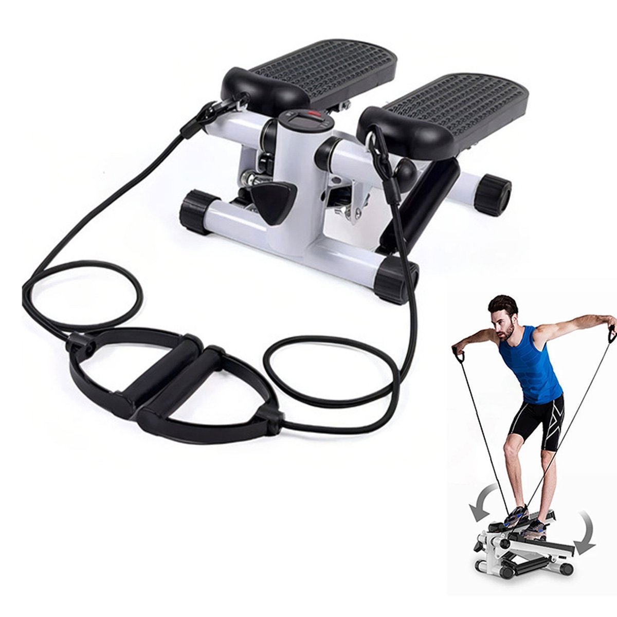 Mini Stepper Simulador Caminhada Exercicio Fisioterapia Perna Braço Gluteos Corpo Academia Musculaça