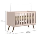 Ver imagem 3 de Quarto Bebe Infantil Q Encanto Berço Vira Cama e Guarda Roupas 3 Portas 2 Gavetas Retrô Qmovi