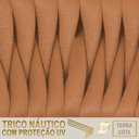 Ver imagem 2 de Cadeira Atenas Tricô Náutico e Alumínio Proteção Uv Varanda Terra Cota