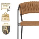 Ver imagem 4 de Cadeira Atenas Tricô Náutico e Alumínio Proteção Uv Varanda Terra Cota