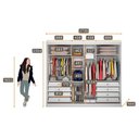 Ver imagem 2 de Guarda Roupa Casal Atlanta 3 Portas 8 Gavetas Neve com Espelho – Novo Horizonte