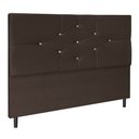 Ver imagem 1 de Cabeceira T Cross Marrom Estofada para Cama Box Casal Queen Size 164cm Quarto Luxo