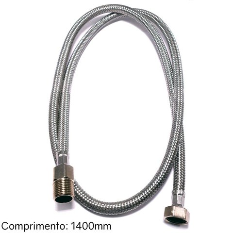 Flexível Deca Malha Aço 1,40m Macho X Fêmea 1/2" - 4260018cs