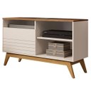 Ver imagem 2 de Rack para TV Até 42 Polegadas Fenix Wood 1 Porta 1 Prateleira Off White/Freijó - Giga Móveis