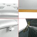Ver imagem 7 de Recamier Baú Dubai Corino Branco Casal 1,30m Estofado Base Madeira