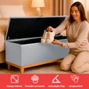 Ver imagem 4 de Recamier Baú Dubai Corino Branco Casal 1,30m Estofado Base Madeira