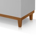 Ver imagem 4 de Recamier Baú Dubai Corino Branco Casal 1,30m Estofado Base Madeira