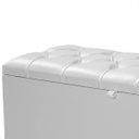Ver imagem 3 de Recamier Baú Dubai Corino Branco Casal 1,30m Estofado Base Madeira