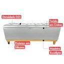 Ver imagem 6 de Recamier Baú Dubai Corino Branco Casal 1,30m Estofado Base Madeira
