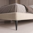 Ver imagem 7 de Cama Base Box Casal Unique Estrutura em Madeira Pés de Ferro Linho Bege Desk Design