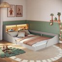 Ver imagem 1 de Cama Montessoriana Casal Infantil com Protetor e Iluminação Led Cl1140 Lille