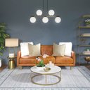 Ver imagem 4 de Pendente Luminária Lustre Jabuticaba 5 Globos Vidro Bronze