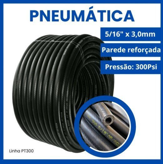 Mangueira Pneumática Trançada Fama PT 300 - 5/16x3,0 20m - 2