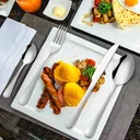 Ver imagem 3 de Faqueiro Aço Inox 24 Peças Caixa Preta Luxo