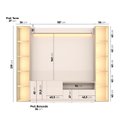Ver imagem 3 de Rack Painel para TV até 75 Polegadas LED com Vidro Reflecta 100% MDF 259cmx219cm 2 Torres Vitoria Regia Yescasa Bege Off White