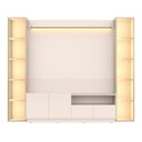 Ver imagem 2 de Rack Painel para TV até 75 Polegadas LED com Vidro Reflecta 100% MDF 259cmx219cm 2 Torres Vitoria Regia Yescasa Bege Off White