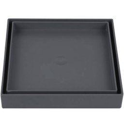Ralo de Banheiro Astra Cinza Oculto Anti-Inseto Quadrado 11,5x11,5cm Plástico - 1