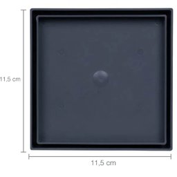 Ralo de Banheiro Astra Cinza Oculto Anti-Inseto Quadrado 11,5x11,5cm Plástico - 6