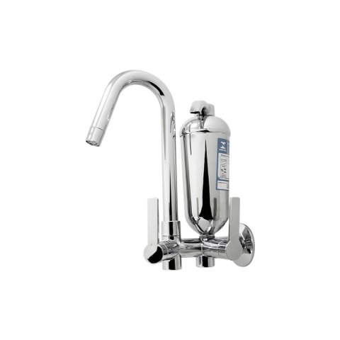 Torneira Cozinha Filtro Purificante Parede Bica Móvel Alavanca Cromado Abs Luxo