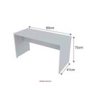 Ver imagem 3 de Escrivaninha Mesa Escritório 100% MDF 90CMX47CM 90cm Cinza Cristal