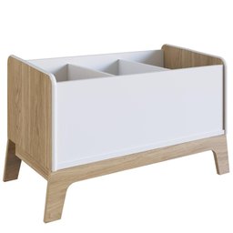 Caixa Organizadora de Brinquedos 74,5cm com Nichos Infantil Cor:itapua com Branco - 2