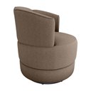 Ver imagem 4 de Poltrona Decorativa Giratória Base de Ferro Marselha Boucle Marrom Matrix