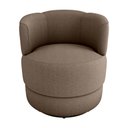 Ver imagem 3 de Poltrona Decorativa Giratória Base de Ferro Marselha Boucle Marrom Matrix