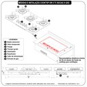 Ver imagem 3 de Fogão Cooktop Fogatti Ori 5 Bocas Vidro Preto Bivolt