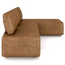 Ver imagem 6 de Sofá 3 Lugares com Chaise 222cm Rovier Sintético Caramelo Z32 - Mpozenato