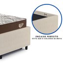 Ver mais imagens de Bicama Box Solteiro 103x208 Courino Linho Areia com 2 Colchões Relax Adorabile Molas Ensacadas